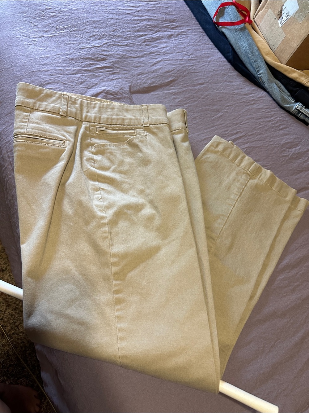Women's Khaki Pants in Light Beige